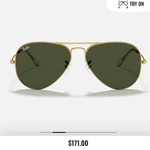 Ray-Ban Gold 3025 Aviator Sunglasses